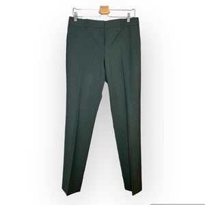 Theory Treeca Straight Trouser Pant in Traceable Wool Forest Green Size 10